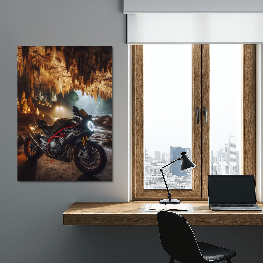 MV Agusta: Adventure in Caves with Stalactites and Stalagmites