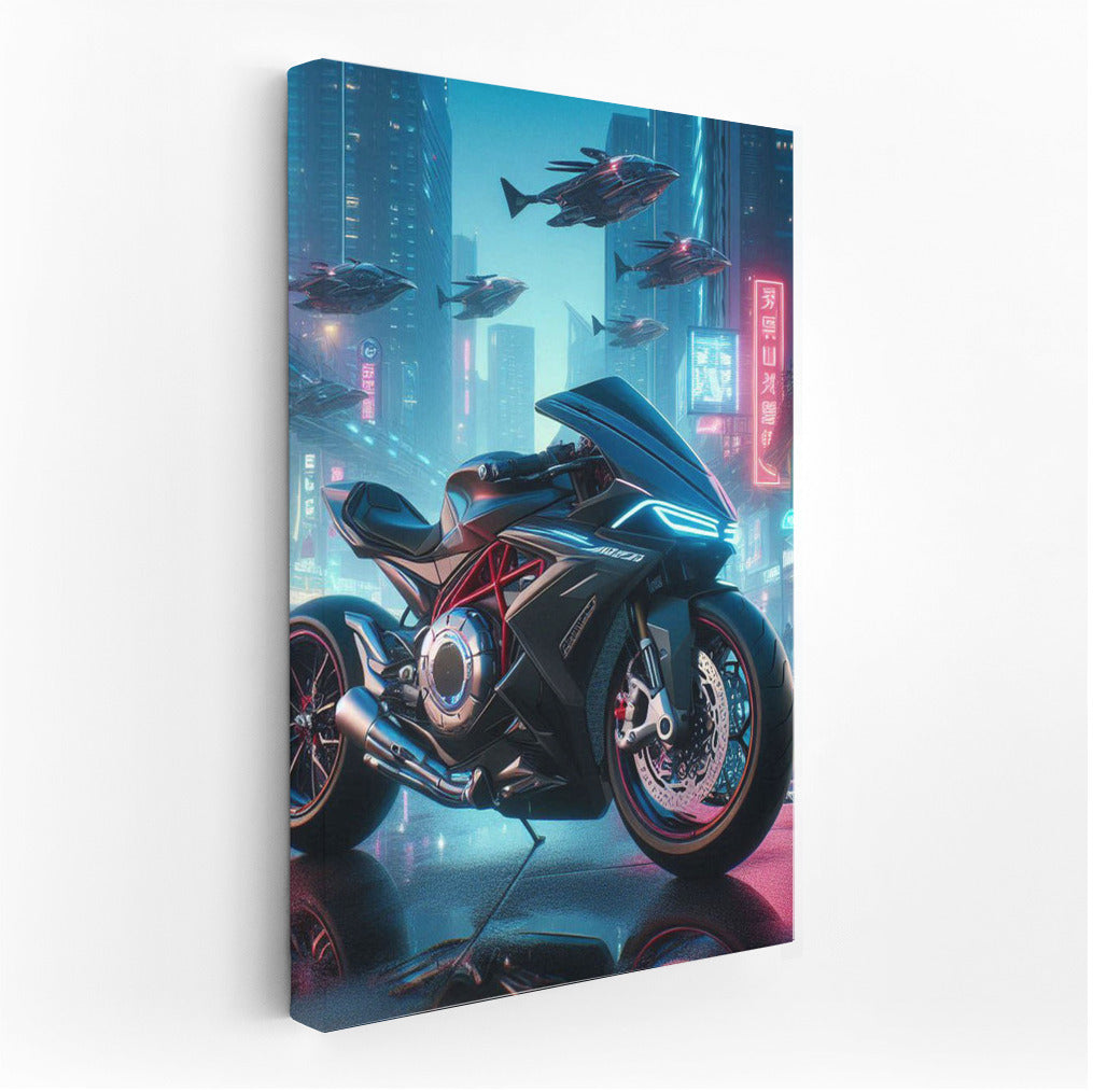 Neon Vortex: MV Agusta in the Futuristic City