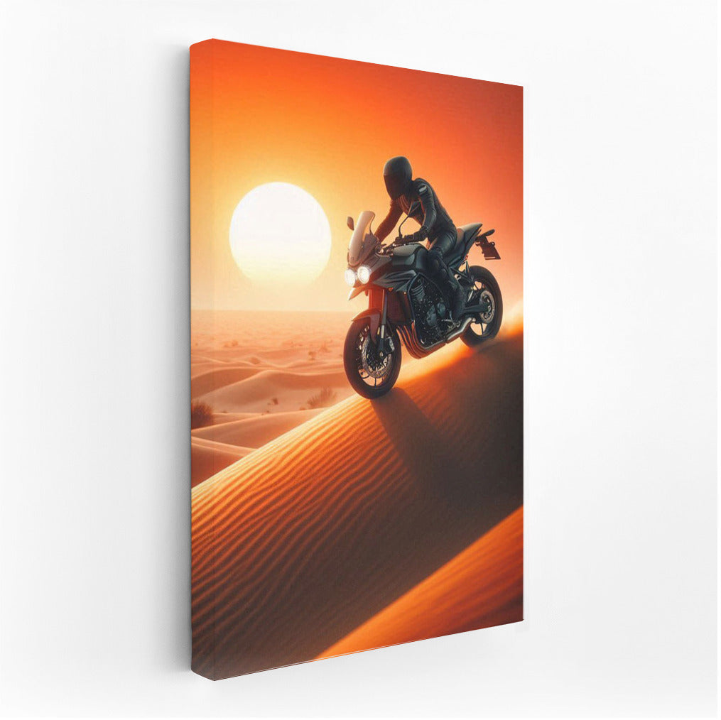 Triumph at Sunset: Freedom in the Desert