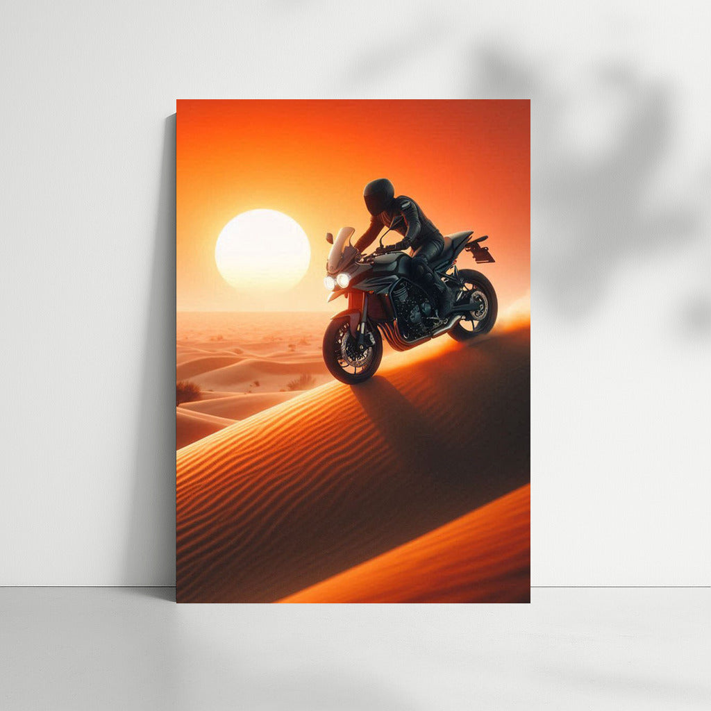 Triumph at Sunset: Freedom in the Desert