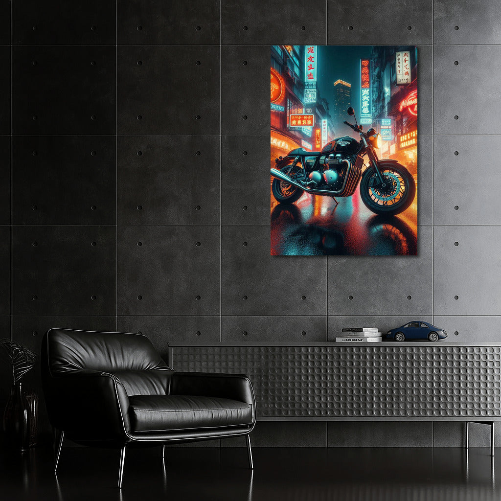 Triumph in the Neon Lights of the Night City