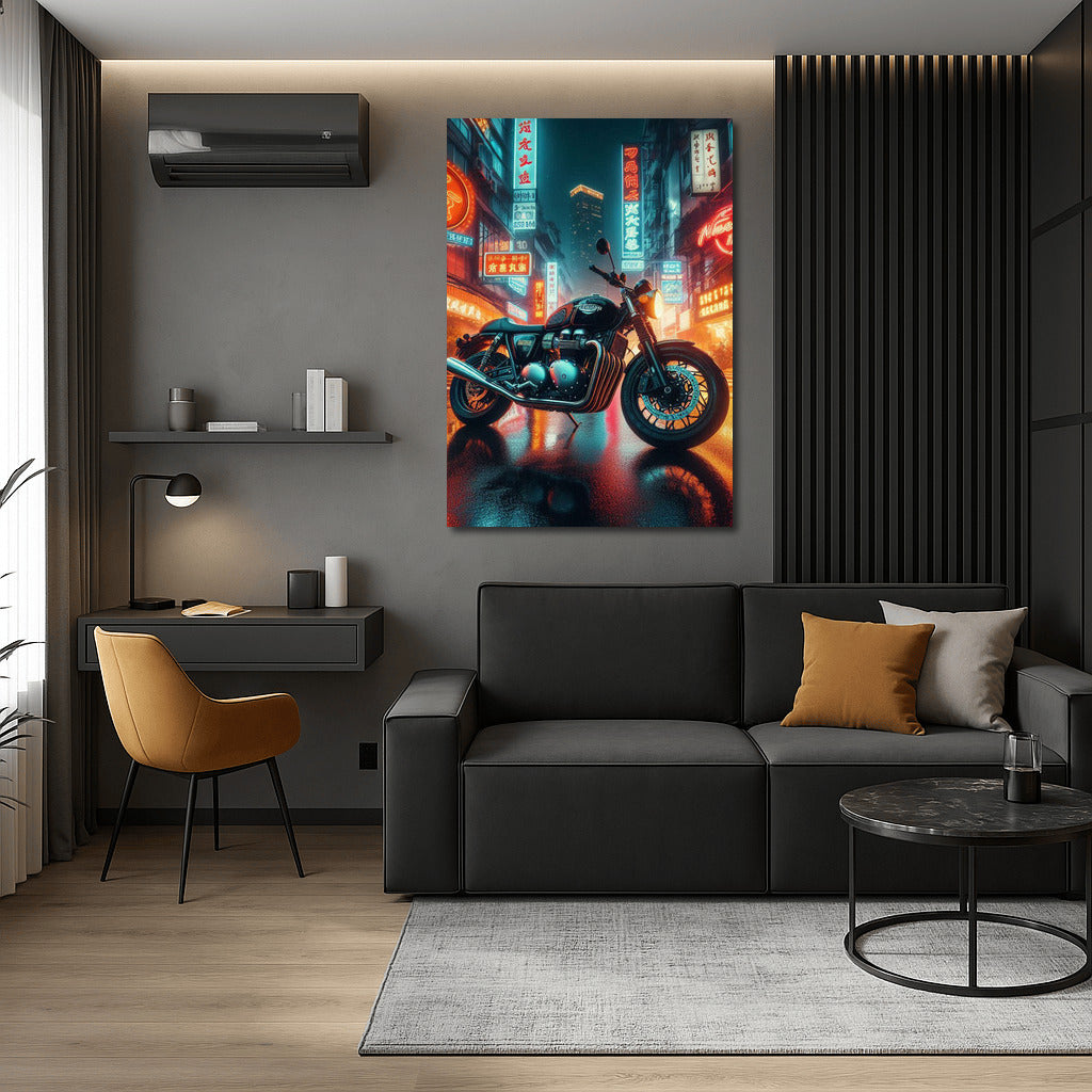 Triumph in the Neon Lights of the Night City