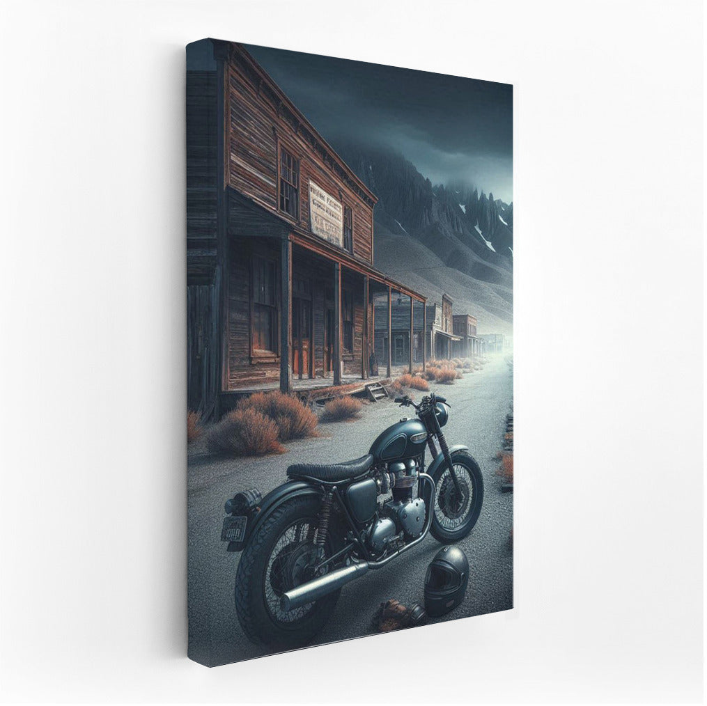 Triumph Motorcycle in Ghost Town