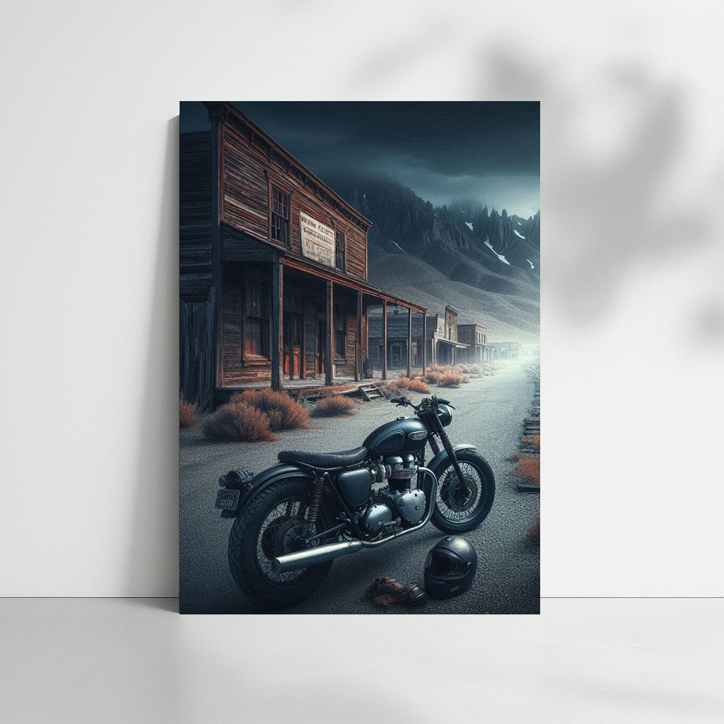 Triumph Motorcycle in Ghost Town