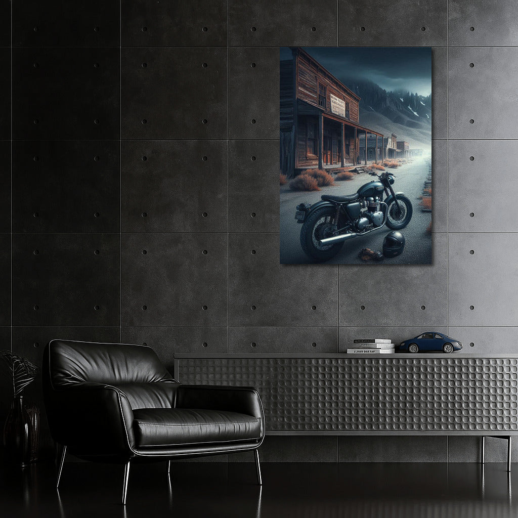 Triumph Motorcycle in Ghost Town