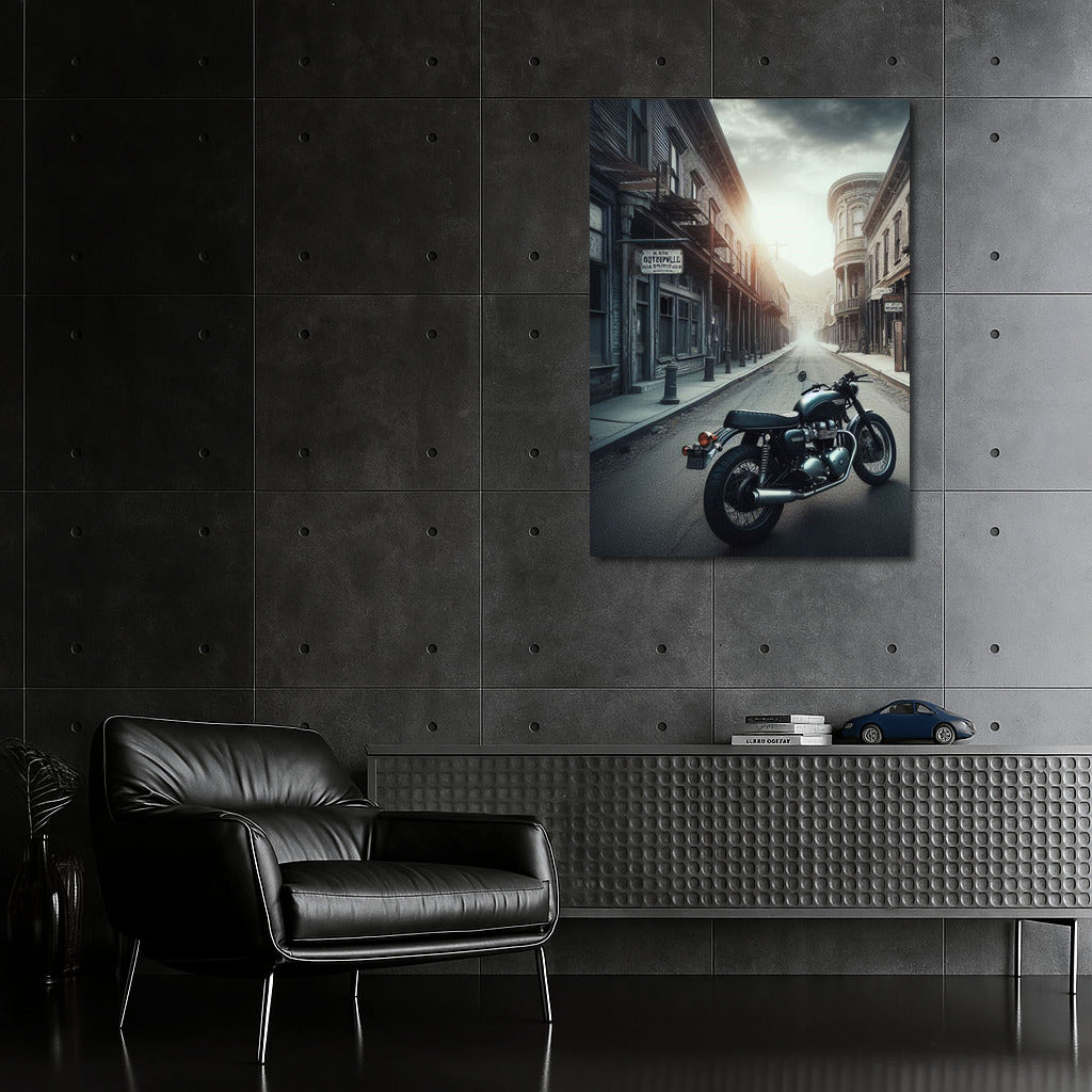 Triumph in the Fog: Bike in the Ghost Town