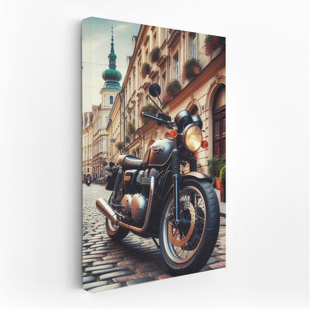 Triumph of Speed: Triumph Motorcycle on the Streets of Old Europe