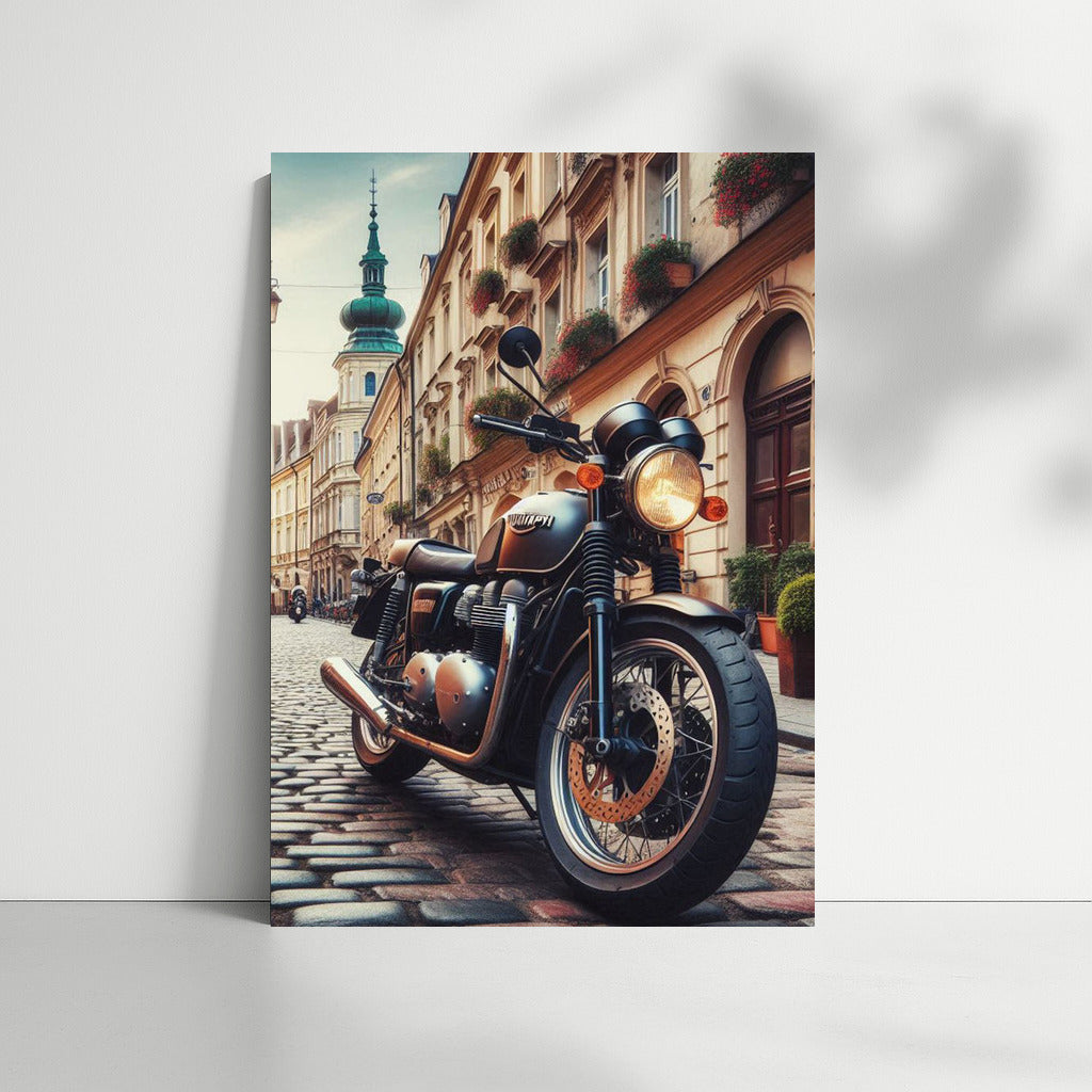 Triumph of Speed: Triumph Motorcycle on the Streets of Old Europe