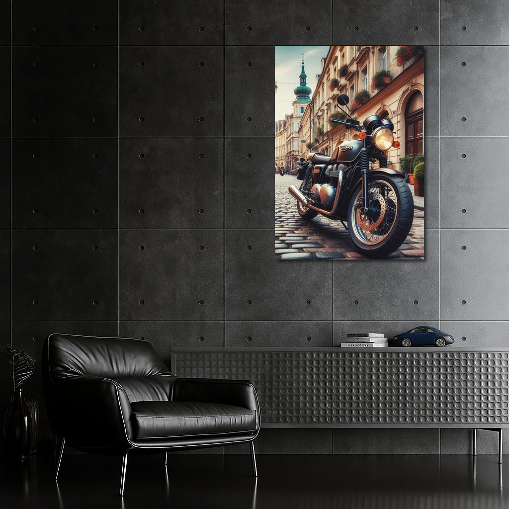 Triumph of Speed: Triumph Motorcycle on the Streets of Old Europe