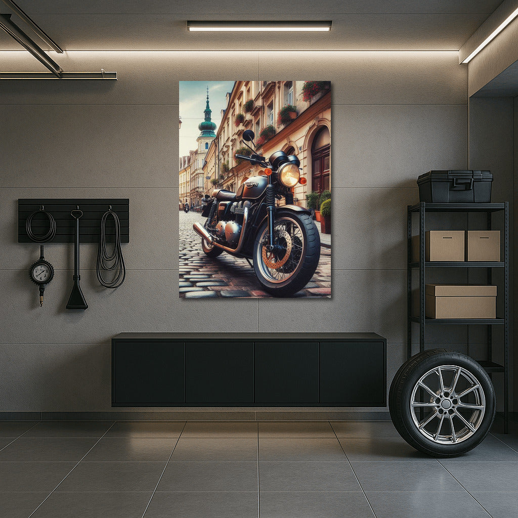 Triumph of Speed: Triumph Motorcycle on the Streets of Old Europe