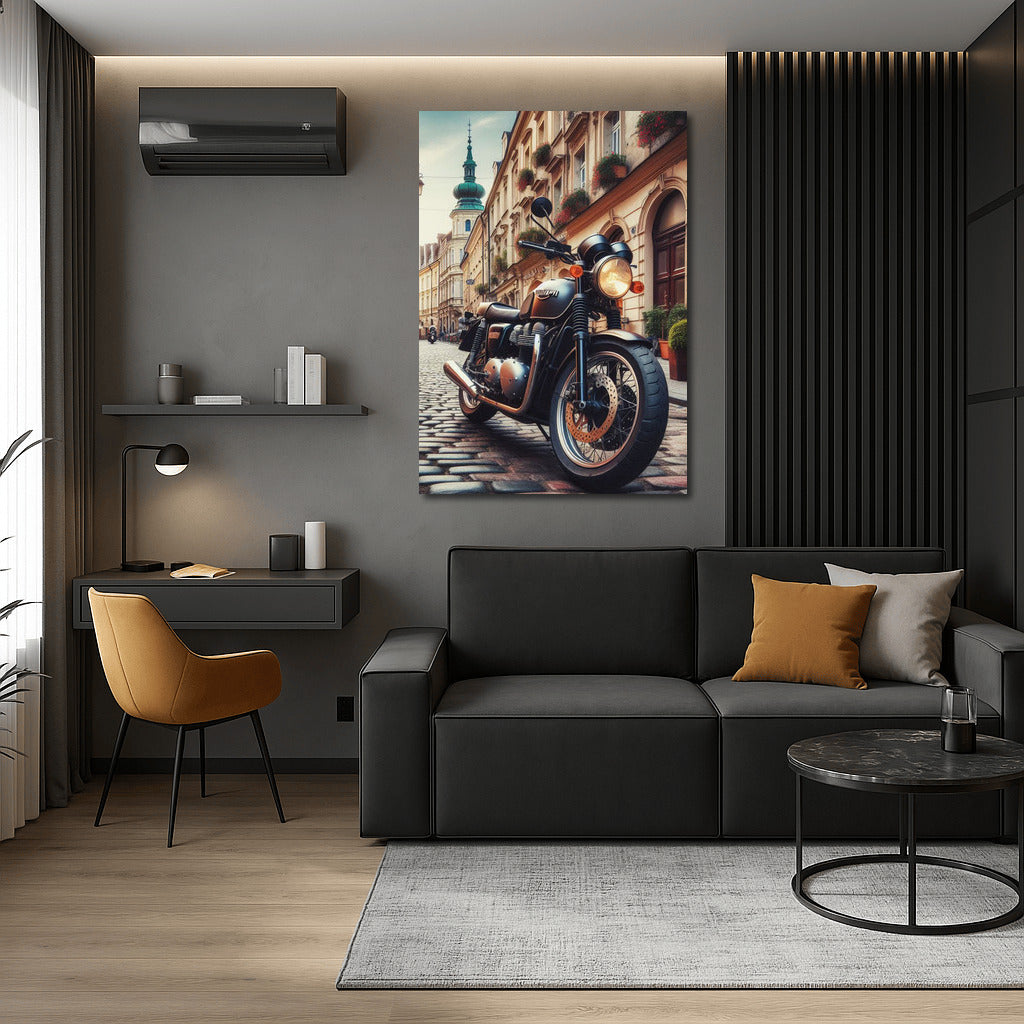 Triumph of Speed: Triumph Motorcycle on the Streets of Old Europe