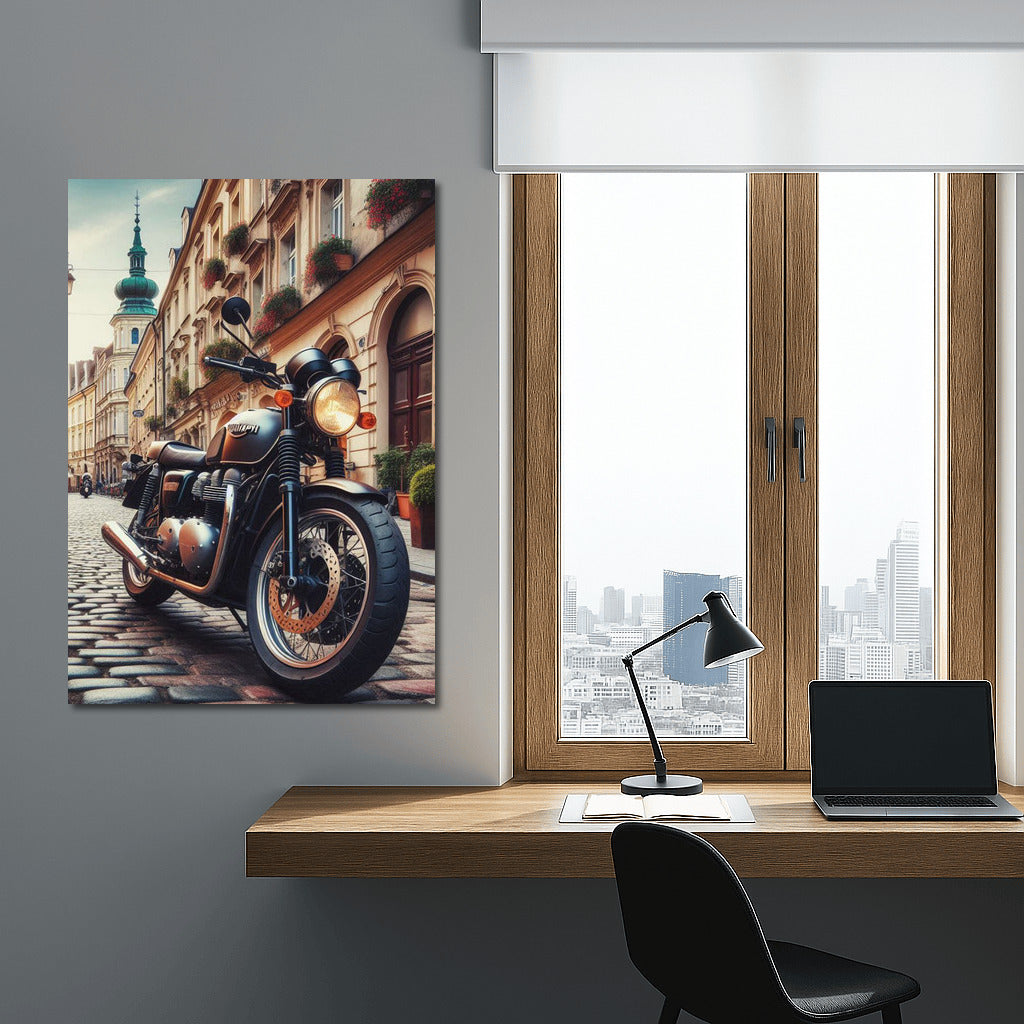 Triumph of Speed: Triumph Motorcycle on the Streets of Old Europe