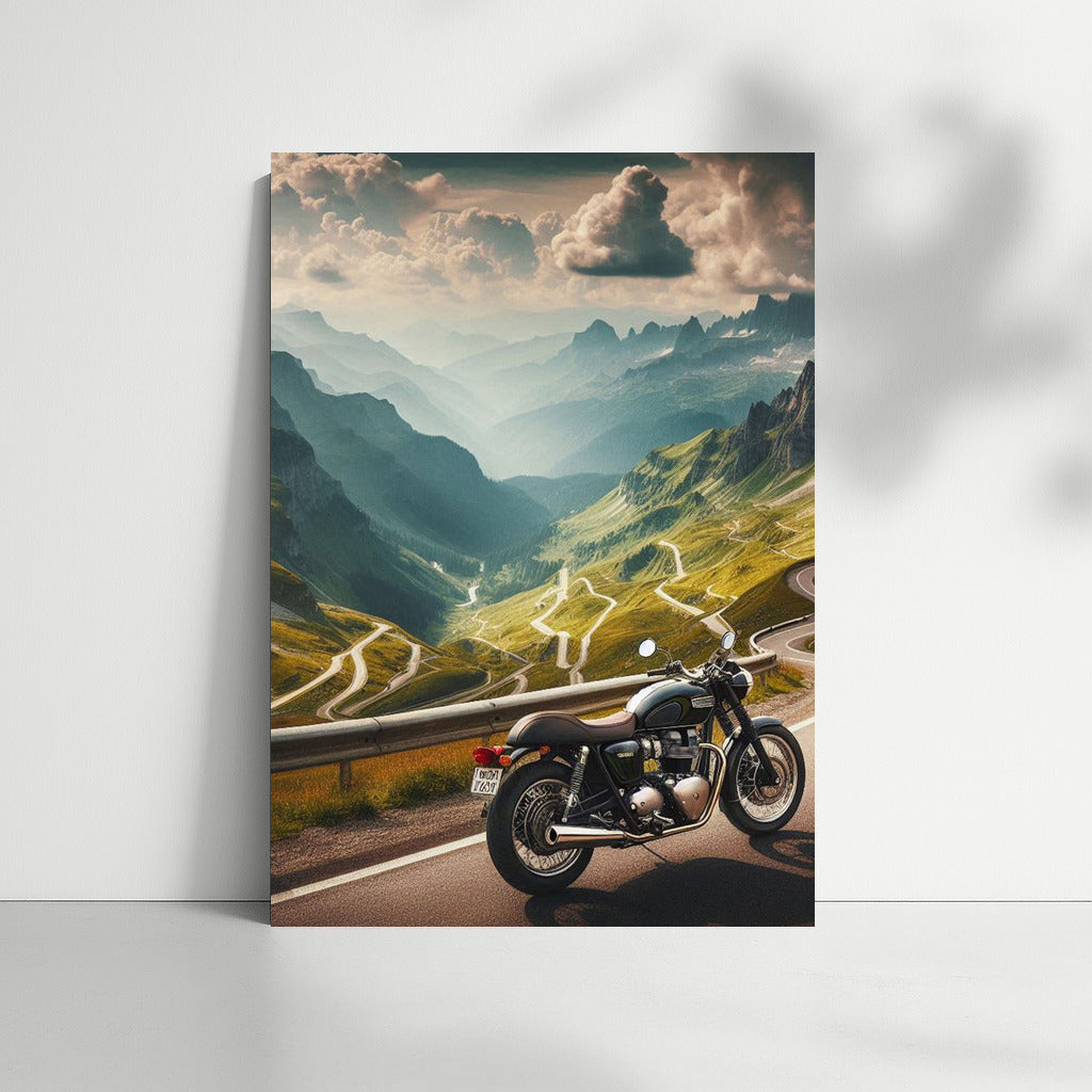 Triumph on Top: Mountain Road Bike for Fast Travel