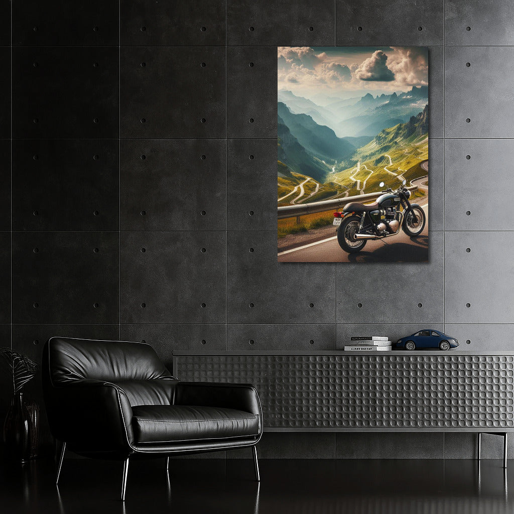 Triumph on Top: Mountain Road Bike for Fast Travel