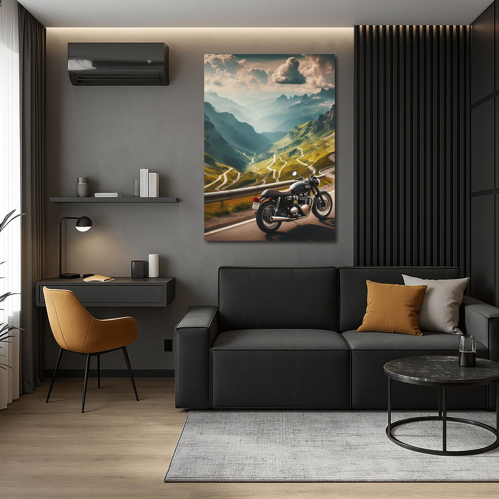 Triumph on Top: Mountain Road Bike for Fast Travel