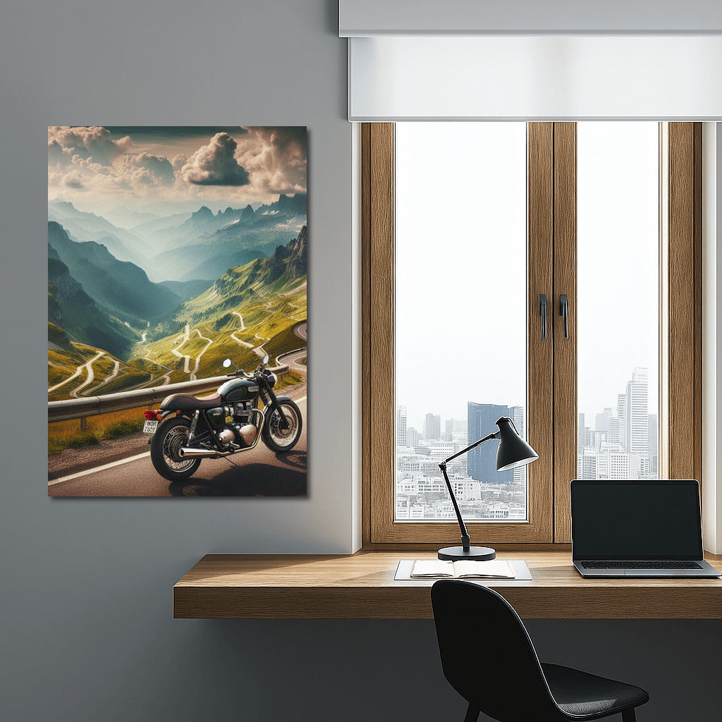 Triumph on Top: Mountain Road Bike for Fast Travel