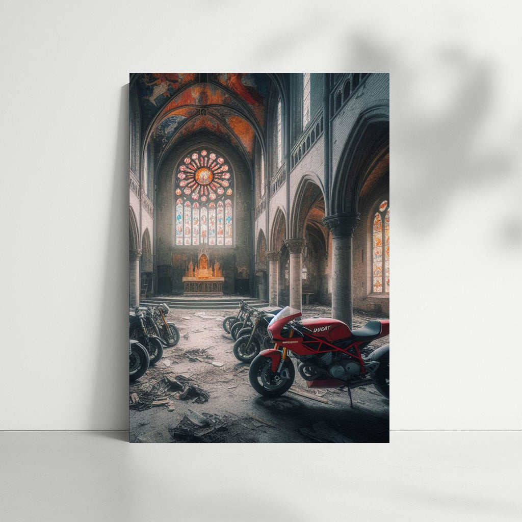Speed and Faith: Ducati in the Abandoned Church