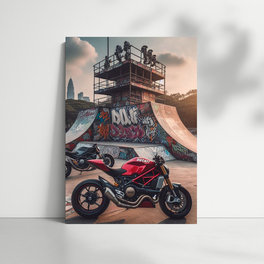 Ducati at the Skate Park: Adrenaline and Urban Culture
