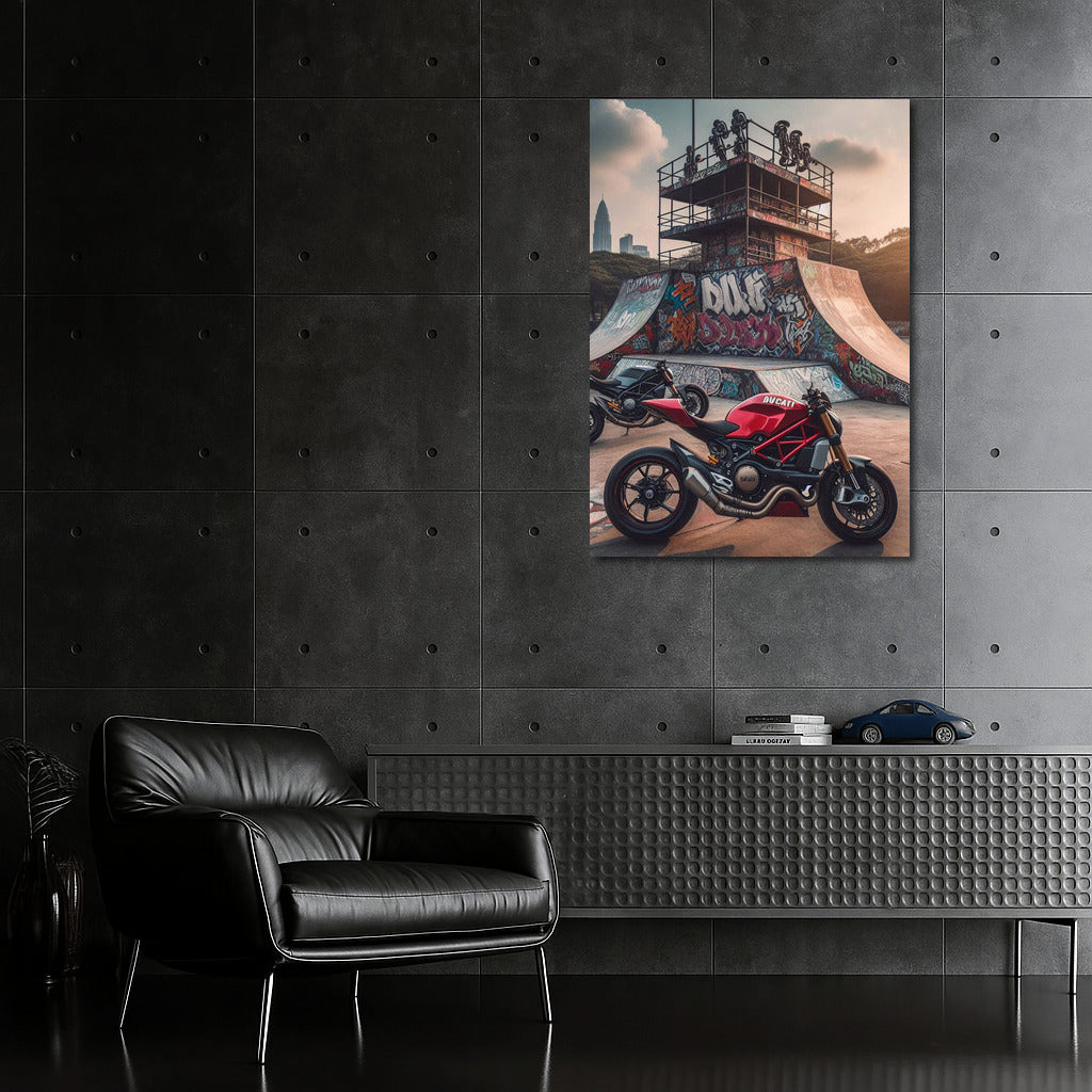 Ducati at the Skate Park: Adrenaline and Urban Culture