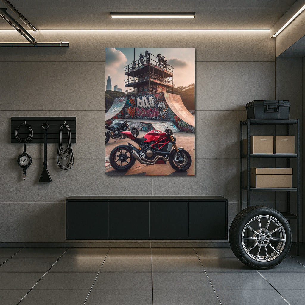Ducati at the Skate Park: Adrenaline and Urban Culture