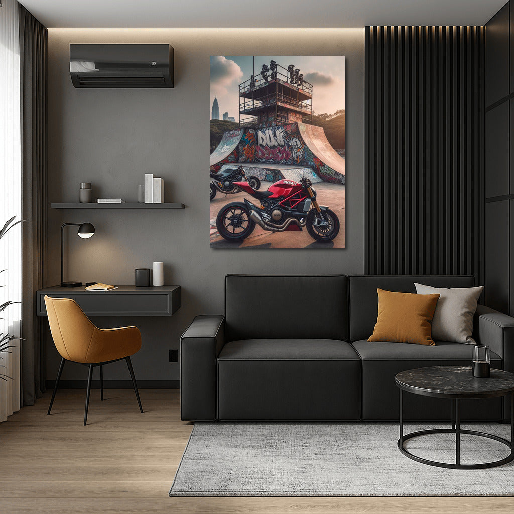 Ducati at the Skate Park: Adrenaline and Urban Culture