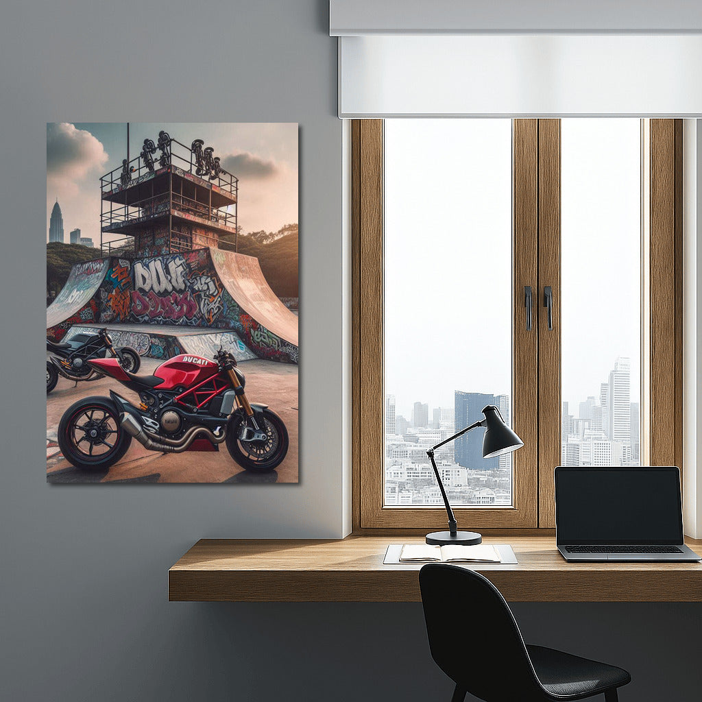 Ducati at the Skate Park: Adrenaline and Urban Culture