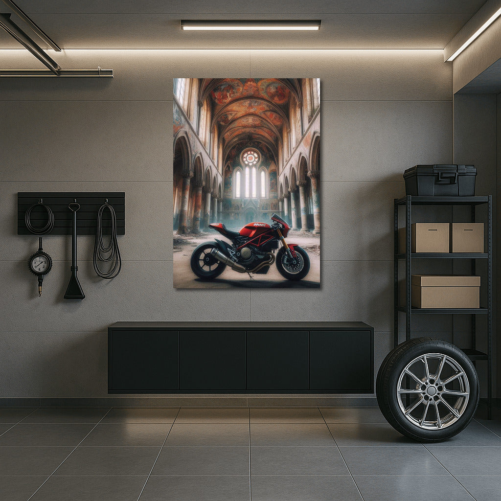 Ducati Dynamics in Abandoned Church: The Grandeur of Architecture