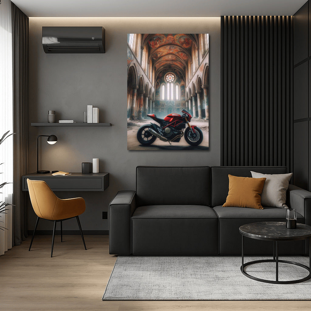 Ducati Dynamics in Abandoned Church: The Grandeur of Architecture