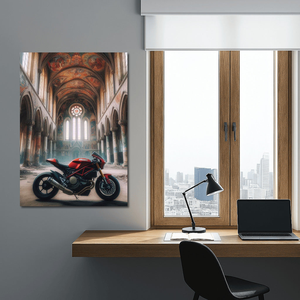 Ducati Dynamics in Abandoned Church: The Grandeur of Architecture