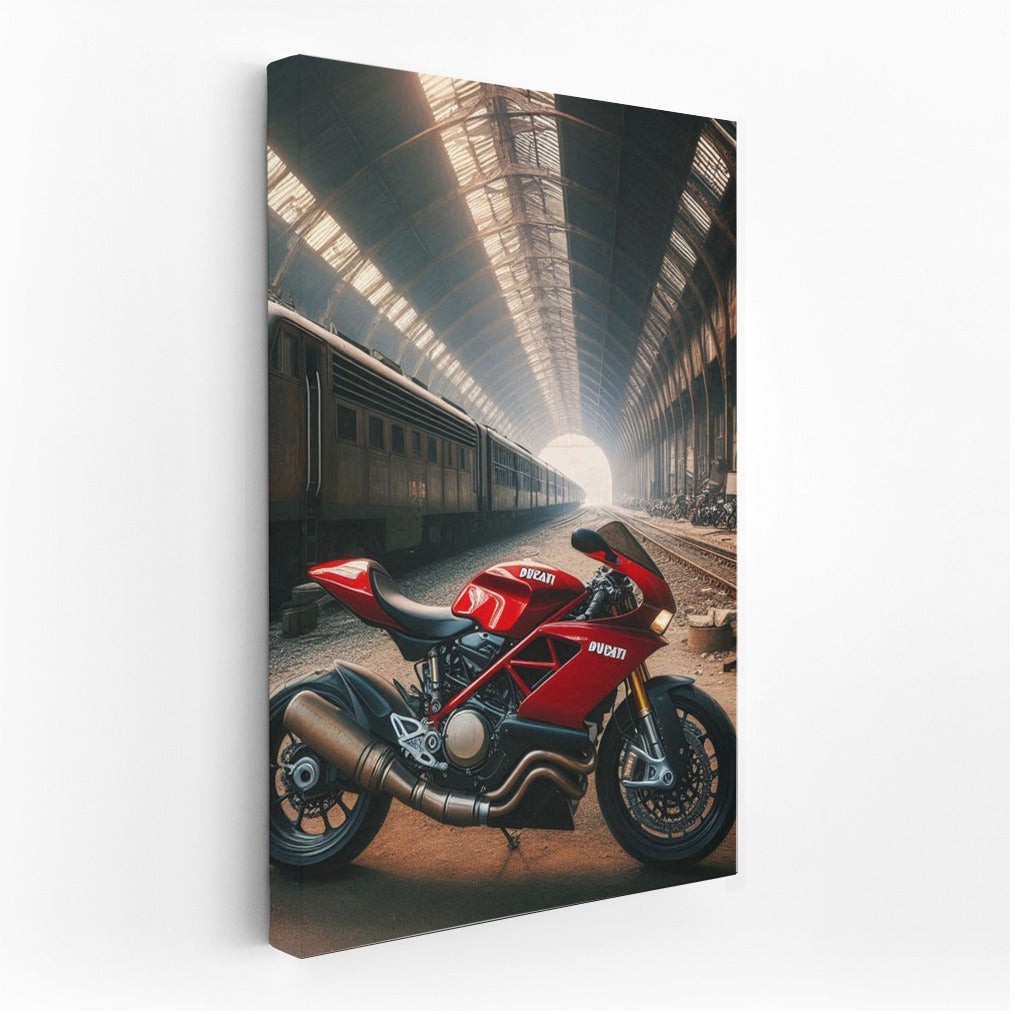 Speed and Mystery: Ducati in the Abandoned Station