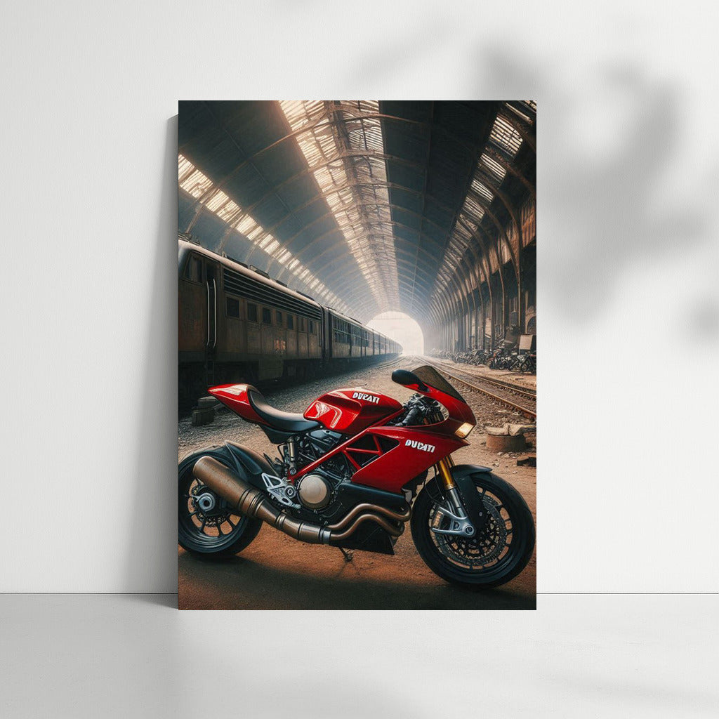 Speed and Mystery: Ducati in the Abandoned Station