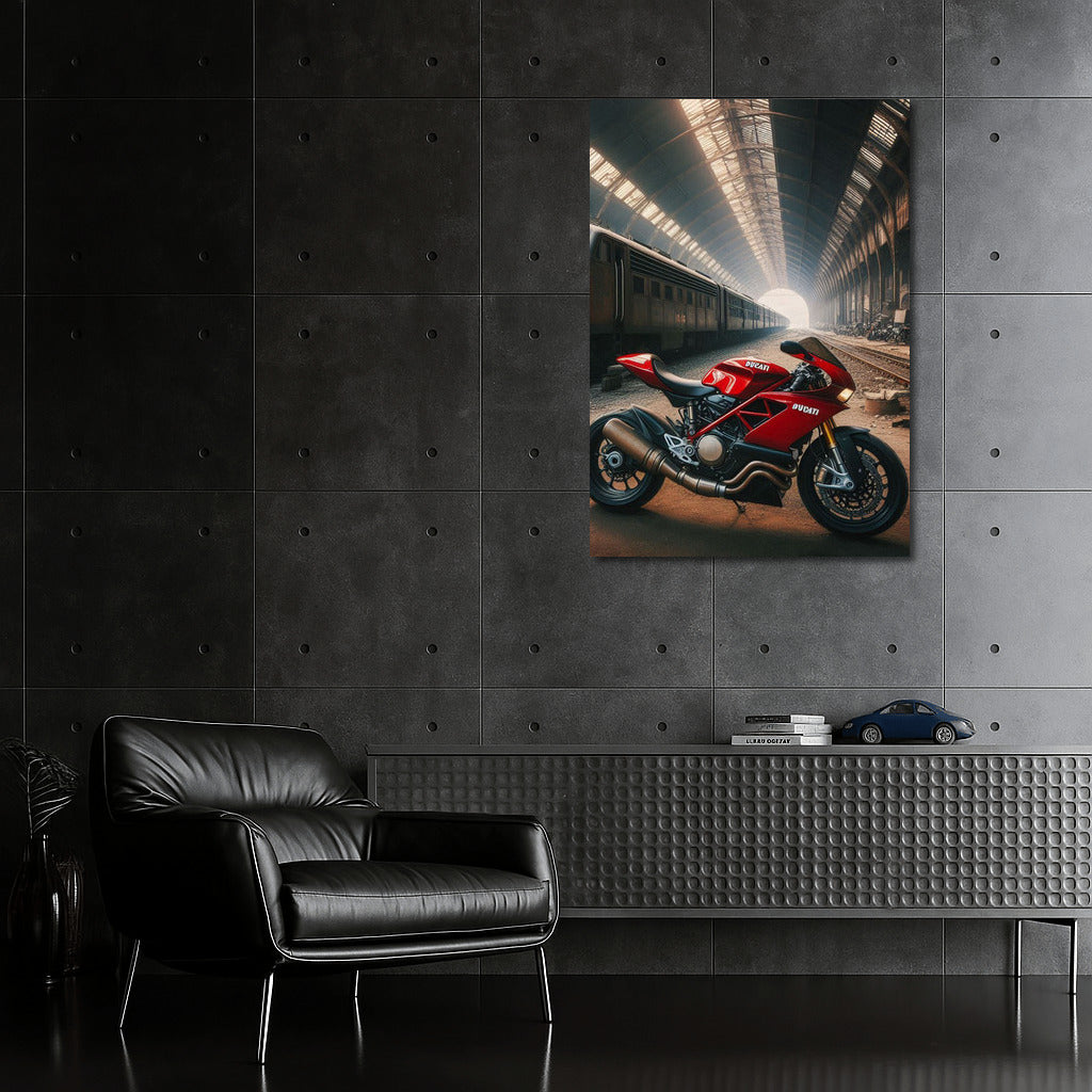 Speed and Mystery: Ducati in the Abandoned Station