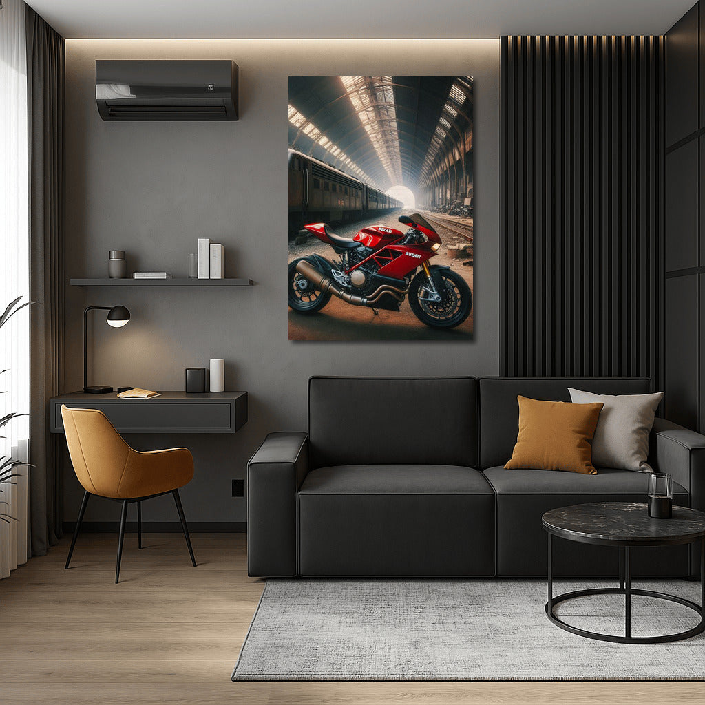 Speed and Mystery: Ducati in the Abandoned Station