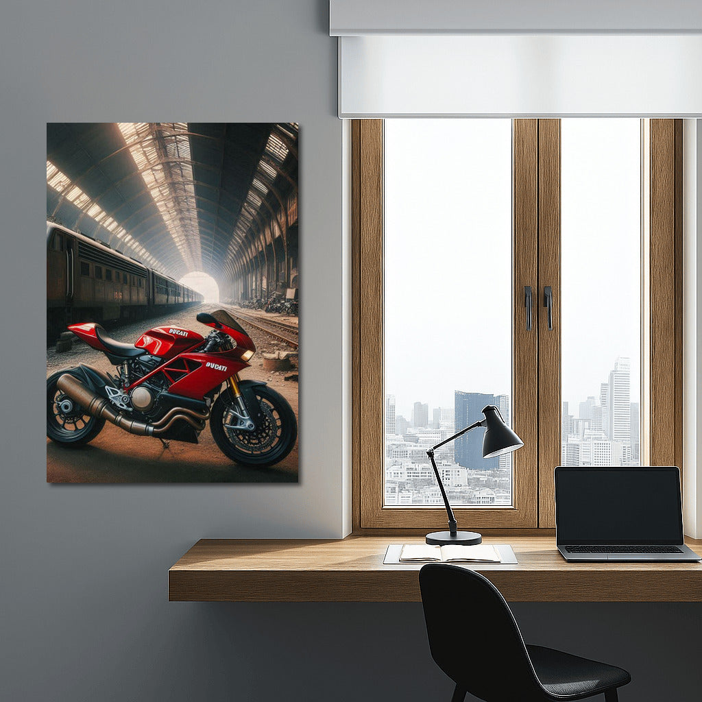 Speed and Mystery: Ducati in the Abandoned Station