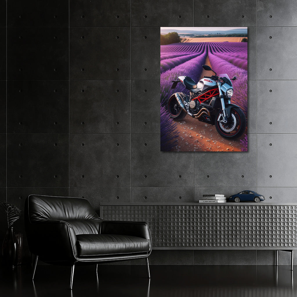 Ducati in Lavender Fields: Speed and Nature