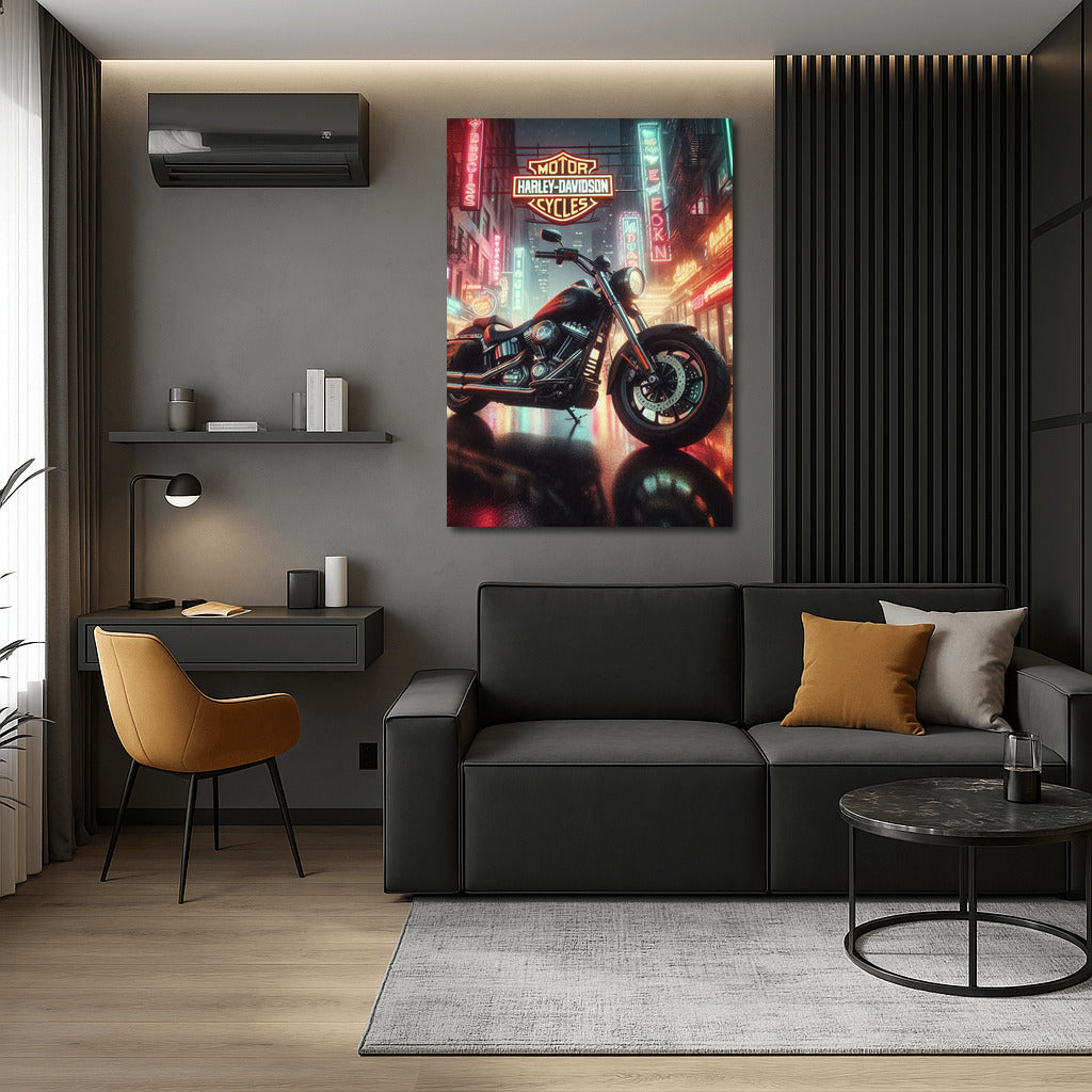 Night Freedom: Harley-Davidson on City Streets