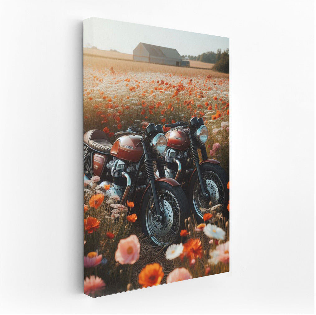 Romance and Speed: Moto Guzzi among Flowering Fields