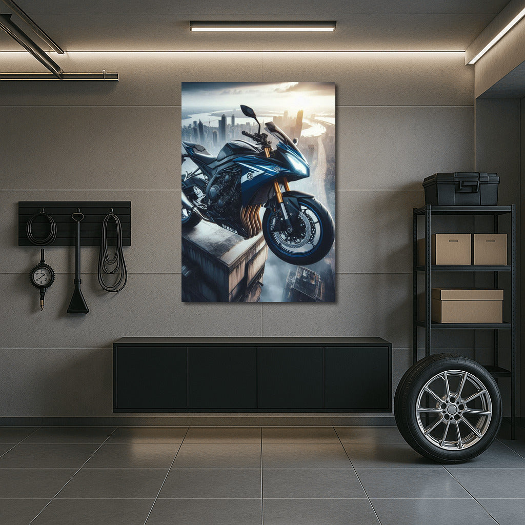 Yamaha on Top: Speed and Height on the Roof of a Skyscraper