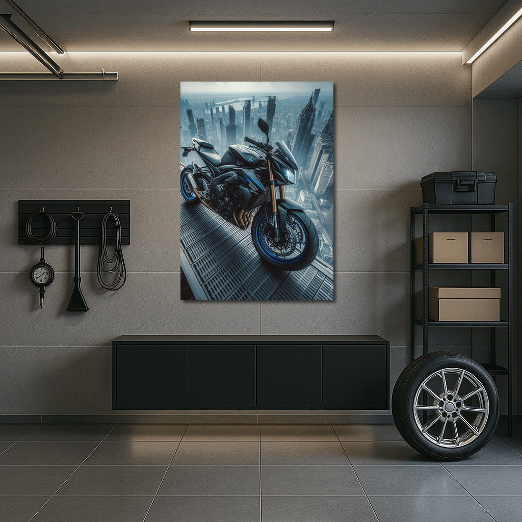 Yamaha on Top: Freedom on the Roof of a Skyscraper