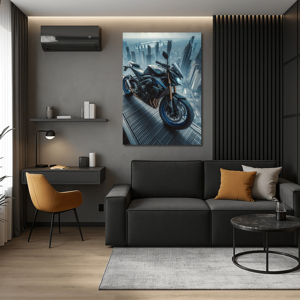 Yamaha on Top: Freedom on the Roof of a Skyscraper