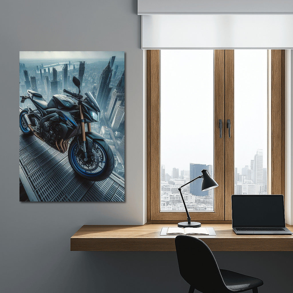 Yamaha on Top: Freedom on the Roof of a Skyscraper