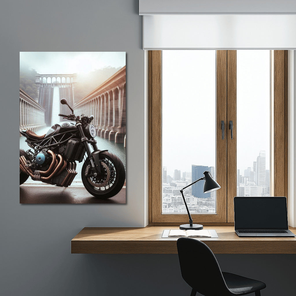 Speed on the Edge: Naked Bike at the Majestic Dam