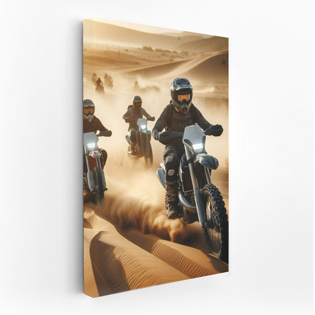 Extreme Race: Motorcycles in Desert Dunes