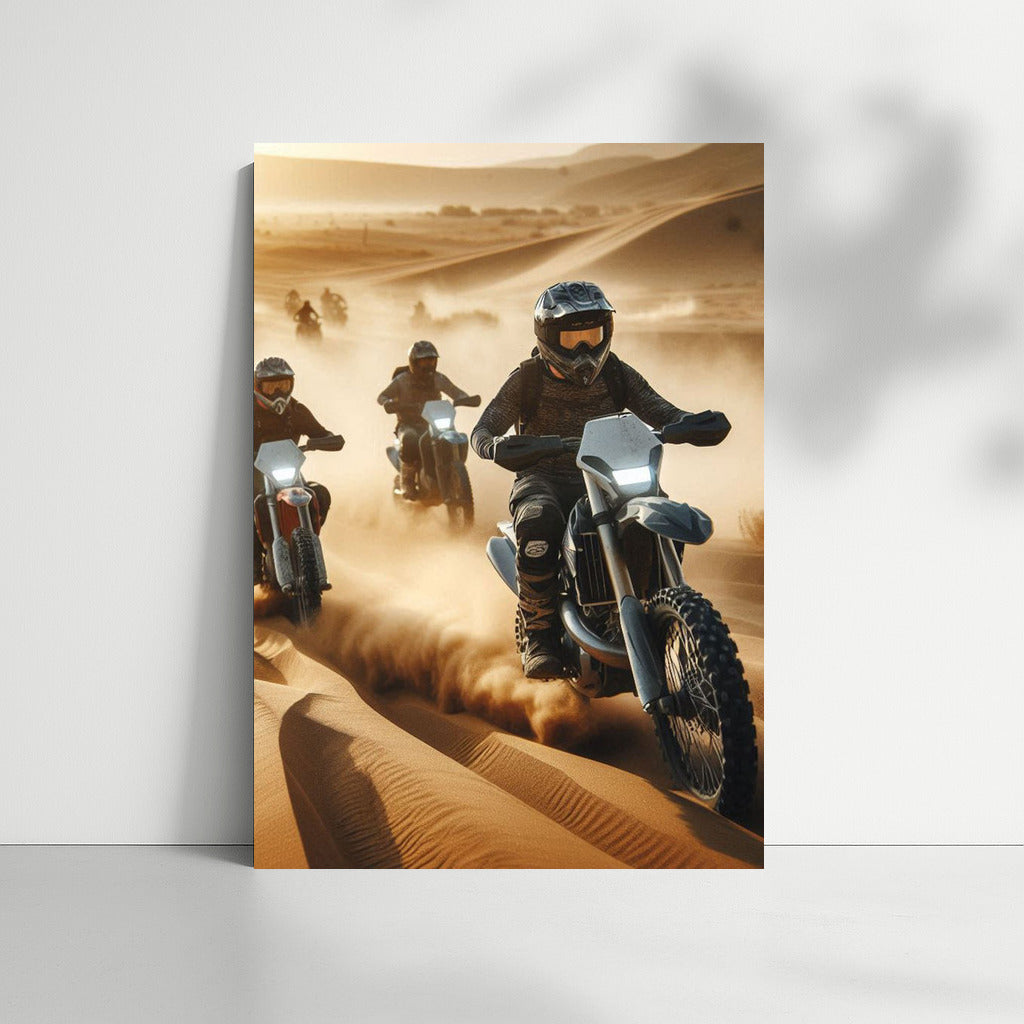 Extreme Race: Motorcycles in Desert Dunes