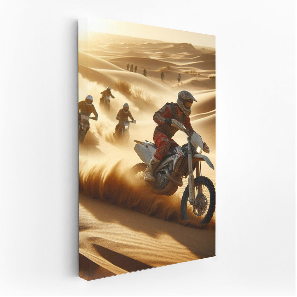 Desert Dunes: Off-Road Motorcycles Action