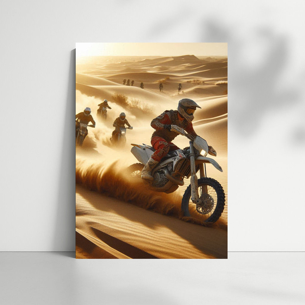 Desert Dunes: Off-Road Motorcycles Action