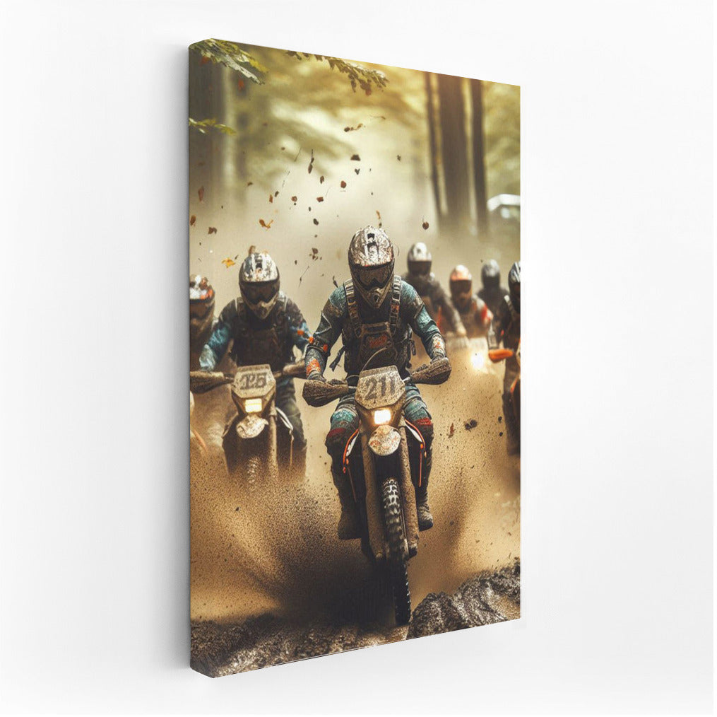 Adrenaline in the Forest: Off-Road Motorcycles in Motion