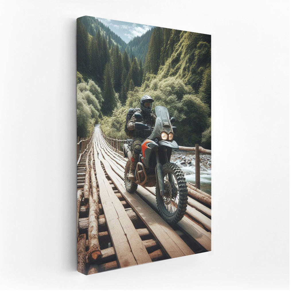 Dirt Bike Freedom: Wooden Bridge Adventure