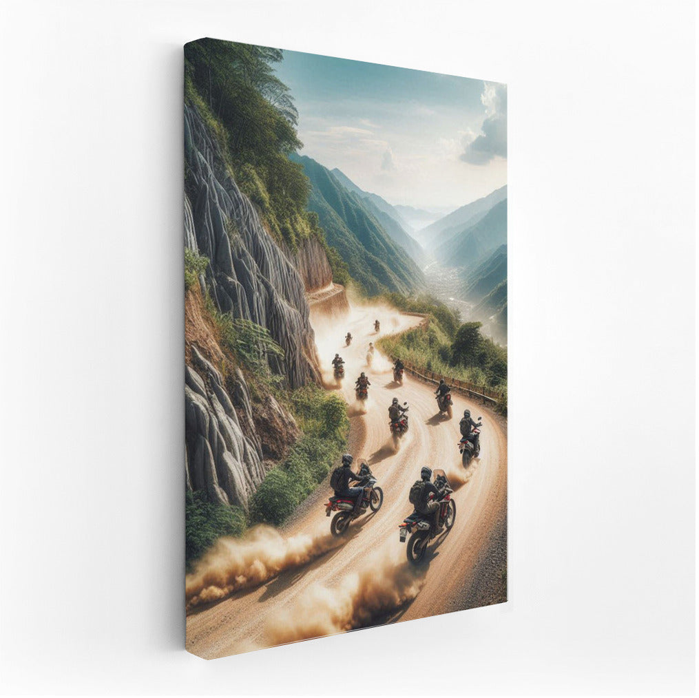 Extreme Drive: Off-Road Motorcycles on Mountain Track