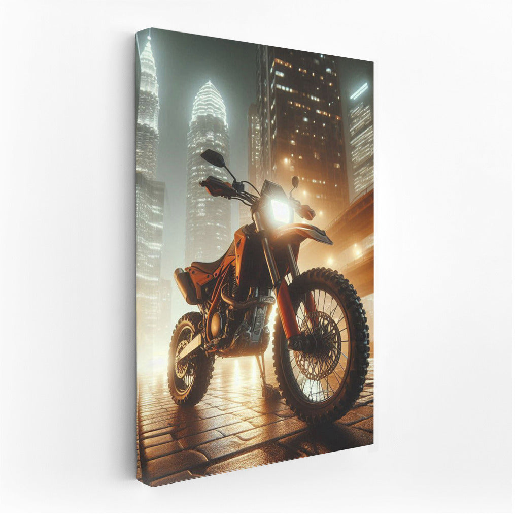 Night Raid: Off-Road Motorcycles in City Streets